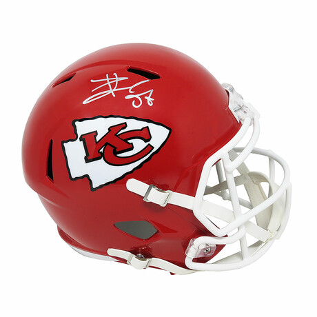 Travis Kelce // Kansas City Chiefs // Signed Riddell Full Size Speed Replica Helmet