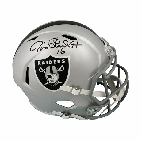 Jim Plunkett // Raiders // Signed Riddell Full Size Speed Replica Helmet
