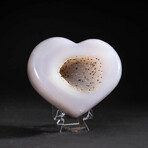 Genuine Quartz Goethite Heart with Acrylic Display Stand