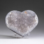 Genuine Agate with Quartz Crystal Heart v.2