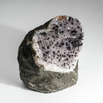 Genuine Druzy Quartz and Goethite Geode Heart