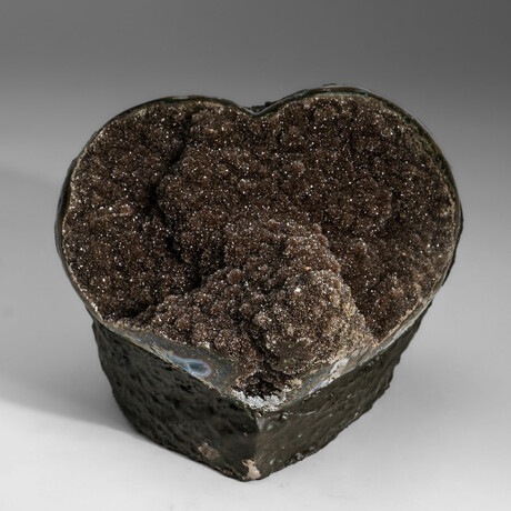 Genuine Large Druzy Quartz Geode Heart