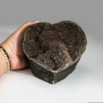 Genuine Large Druzy Quartz Geode Heart