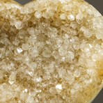 Genuine Citrine Crystal Clustered Heart on Metal Stand v.1