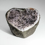 Genuine Druzy Quartz and Goethite Geode Heart