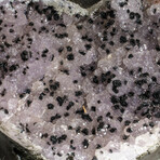 Genuine Druzy Quartz and Goethite Geode Heart