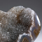 Genuine Agate with Quartz Crystal Heart v.1