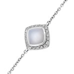 Pain de Sucre 18K White Gold Diamond + Chalcedony Bracelet // 7" // Store Display