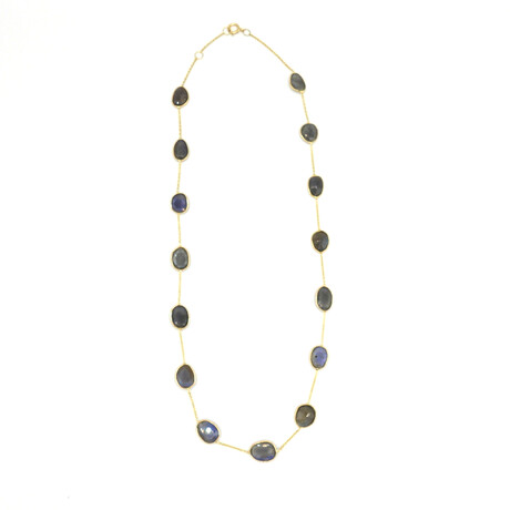 18K Yellow Gold + Labradorite Necklace // 18" // Pre-Owned