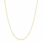 Round Box Link Chain Necklace 10K Gold // 1.5mm (16")