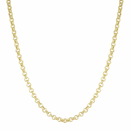 Diamond Cut Rolo Link Chain Necklace 10k Gold // 4.5mm (20")