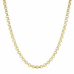 Diamond Cut Rolo Link Chain Necklace 10k Gold // 7mm (22")