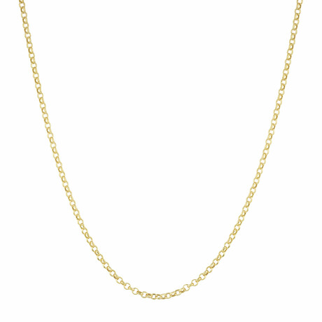 Diamond Cut Rolo Link Chain Necklace 10k Gold // 2.5mm (20")