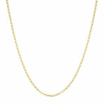 Diamond Cut Rolo Link Chain Necklace 10k Gold // 2.5mm (20")