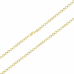 Diamond Cut Rolo Link Chain Necklace 10k Gold // 2.5mm (20")