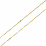 Round Box Link Chain Necklace 10K Gold // 2mm (16")