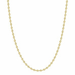 Puffed Anchor Mariner Link Chain Necklace 14k Gold // 4.5mm (20")