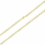 Diamond Cut Rolo Link Chain Necklace 10k Gold // 4mm (20")