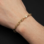 Anchor Link Bracelet 14k Semi-Solid Gold // 5mm // 8.25"