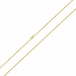 Round Box Link Chain Necklace 10K Gold // 1.5mm (16")