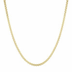 Round Box Link Chain Necklace 10K Gold // 3mm (18")