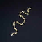 Anchor Link Bracelet 14k Semi-Solid Gold // 5mm // 8.25"