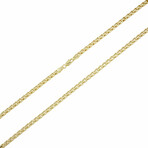 Round Box Link Chain Necklace 10K Gold // 3mm (18")