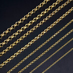 Diamond Cut Rolo Link Chain Necklace 10k Gold // 4mm (20")