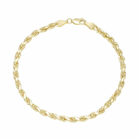 Rope Bracelet 10k Gold // 4mm // 8"