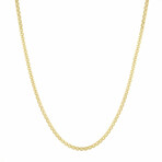 Round Box Link Chain Necklace 10K Gold // 2.5mm (18")