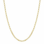 Diamond Cut Rolo Link Chain Necklace 10k Gold // 4mm (20")