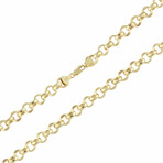 Diamond Cut Rolo Link Chain Necklace 10k Gold // 7mm (22")