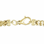 Square Franco Bracelet 14k Semi-Solid Gold // 4.5mm // 8.75"