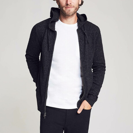 Reserve Cashmere Wool Full Zip // Charcoal Marl (XS)