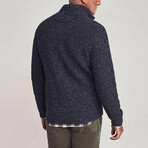 Cashmere 1/4 Button // Deep Navy Marl (XS)