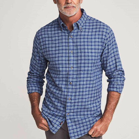 Brushed Everyday Shirt // Blue Easy Check (XS)