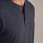 Slub Cotton Henley // Graphite (L)