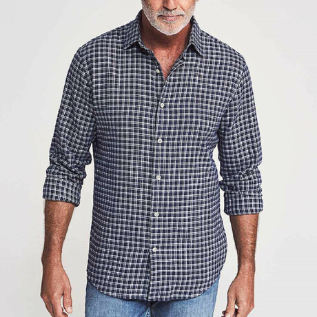 Reserve Flannel Shirt // Navy Check (XS)