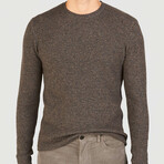 Cashmere Wool Waffle Crew // Walnut Melange (XS)