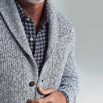 Marled Cotton Cardigan // Light Gray Rag (XS)