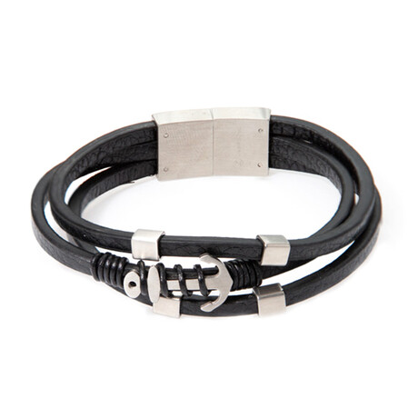 Dell Arte // Multi-Layer Bracelet // Black + Silver