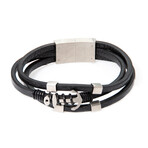 Dell Arte // Bracelet Multi-Layer // Black + Silver