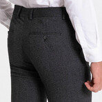 Super Slim Wool Blend Pants // Black (33WX34L)