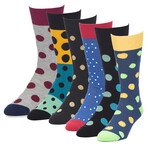Elementary Splotch Crew Socks // Pack of 6