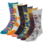 Resort Pinwheel Crew Socks // Pack of 6