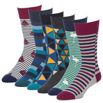 Coastline Sail Crew Socks // 6 Packs
