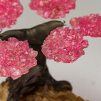 Genuine Rose Quartz Clustered Gemstone Tree + Citrine Matrix