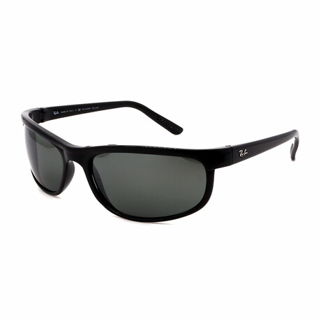 Unisex RB2027-601-W1 Oval Polarized Sunglasses // Black + Green