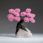The Eternal Love Tree // Custom Genuine Rose Quartz Clustered Gemstone Tree on Rose Quartz Matrix v.1