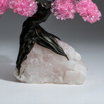 The Eternal Love Tree // Custom Genuine Rose Quartz Clustered Gemstone Tree on Rose Quartz Matrix v.1